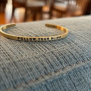 Gold-Tone Minimalist Open Cuff Bracelet